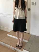 Glue Satin Midi Skirt (2 colors)