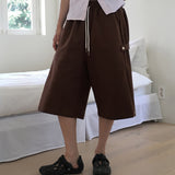 [UNISEX] カットサイドスナップカプリバミューダパンツ