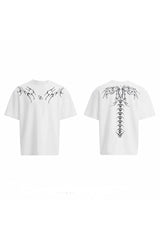 エンブロイダードスパイングラフィックTシャツ