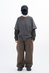 Lou ピグメントカモレイヤードロングスリーブTシャツ