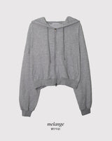 Everyday 2WAY Crop Loose Hood Zip-up (9color)