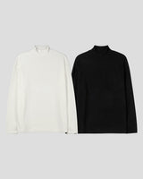 シャドーフリースウォーマーハーフネックTシャツ