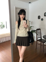 Ribbon One Shoulder Knitwear (4 colors)