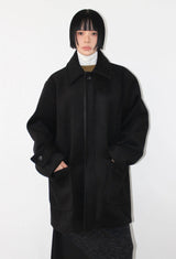 CASHMERE BLEND HALF COAT