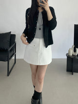 Nanore Round Neck Knit Cardigan