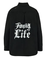 Mwoong Familia My Life Work Shirts(BLACK)