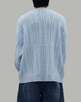 Ber Two-tone knit (Blue)