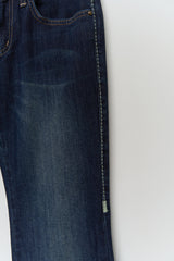 (W) Sen Low-rise Bootscut Denim Dark Blue