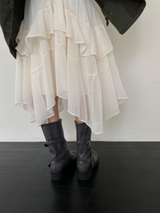 シフォンアンバランススカート