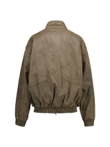 STUDDED SUEDE JACKET BROWN