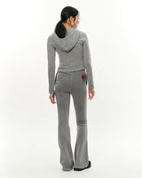 Patch Slim Hoodie _ Light Grey