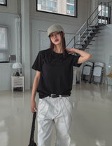 Athletic Semi-Cropped Short Sleeve T-shirt