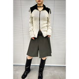 ハイネックジップアップ: オフホワイト