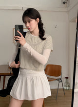 #SL Basic Layered Round T-shirt (2color)
