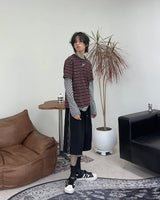 エーダーストライプ半袖Tシャツ