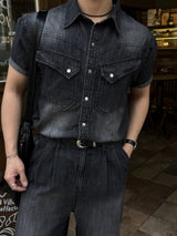 Ever snap western muscle-fit denim shirt