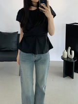 Amélie Shirred Wrap Blouse