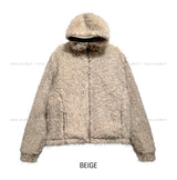 Lolo High Neck Fur Hooded Jumper