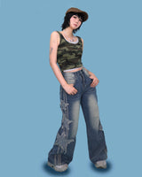 triple star denim pants