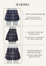 Preppy Pleats A-line Pants Skirt