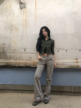 vintage pocket low rise pants