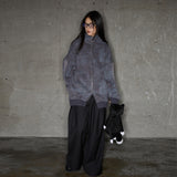 original bird rivet washed plus velvet sweater cardigan jacket