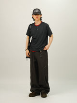TT Layered Point Henry-neck Half T