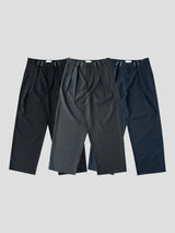 Hook pin-tuck stripe trousers 3color
