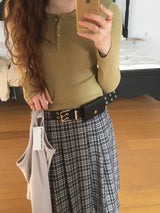 YWD STUDDED WALLET BELT (1color)
