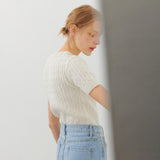 CABLE HALF KNIT IVORY