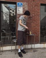メイクレタリングプリントショートスリーブTシャツ