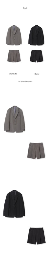 [S/S] Loose fit half set up pants (2color)
