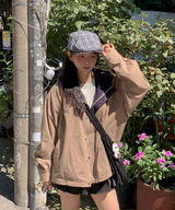 About Colorful Hood Bomber Jacket