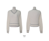 Cashmere Cable Stitch V-neck Knit (5color)