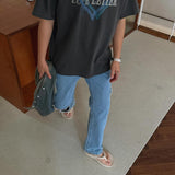 ASCLO Lung Semi Wide Cut Denim Pants