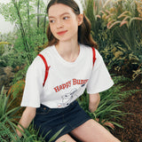 ハッピーバニーTシャツ - ホワイト