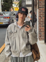 Kuro Trucker Hooded Jacket