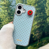 3Dトマト ドットパターン シルバー iPhone MAGSAFE スマホケース