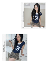 Shirring Leopard Banding Mini Skirt