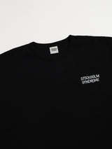 REAL LIFE WAFFLE LS TEE - BLACK