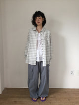 Muslin check summer shirt (2color)