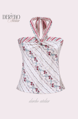 Bandana silk halter tube top