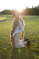 DOT TURTLENECK LONG SLEEVE (BEIGE)