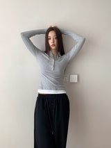 Base Spandex Round Long Sleeve T-Shirt
