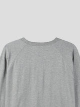 Diagonal Snap Raglan Crop Long Sleeve Tee