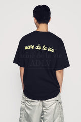 24FW ヘッドセットボーイレタリングベビーフェイス半袖Tシャツ ブラック