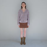 Brown Corduroy Patch Mini-Skirt
