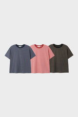Marvin Crop Stripe Short Sleeve T-Shirt 3C