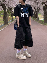 Love NY printing half sleeve 2C