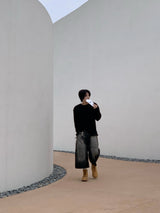 Loose ribbed bony long sleeve 3C